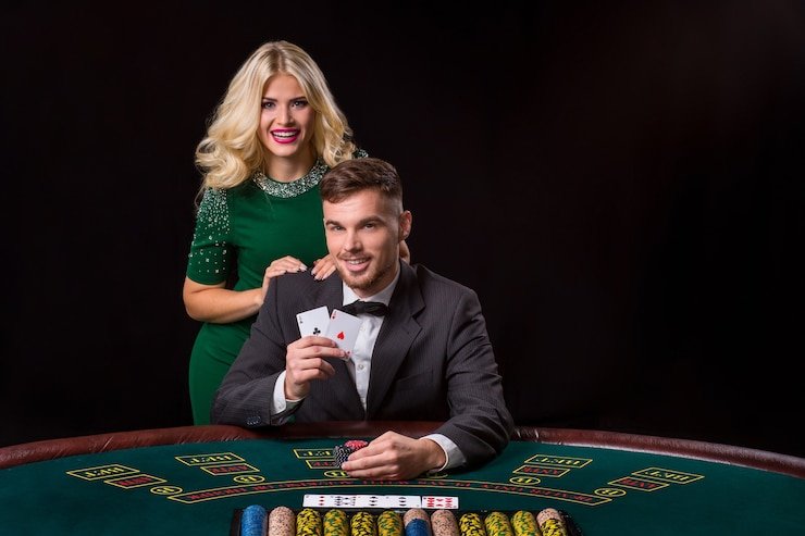 Live casino table with professional dealers and real-time action